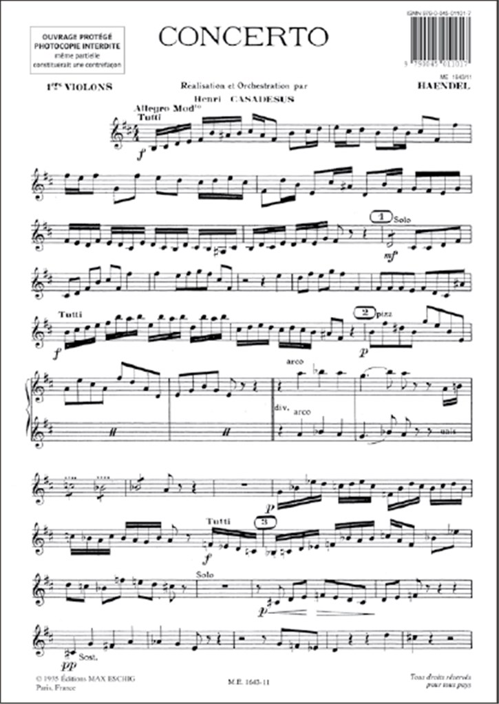 Concerto Pour Alto En Si Mineur Parts Violons 1